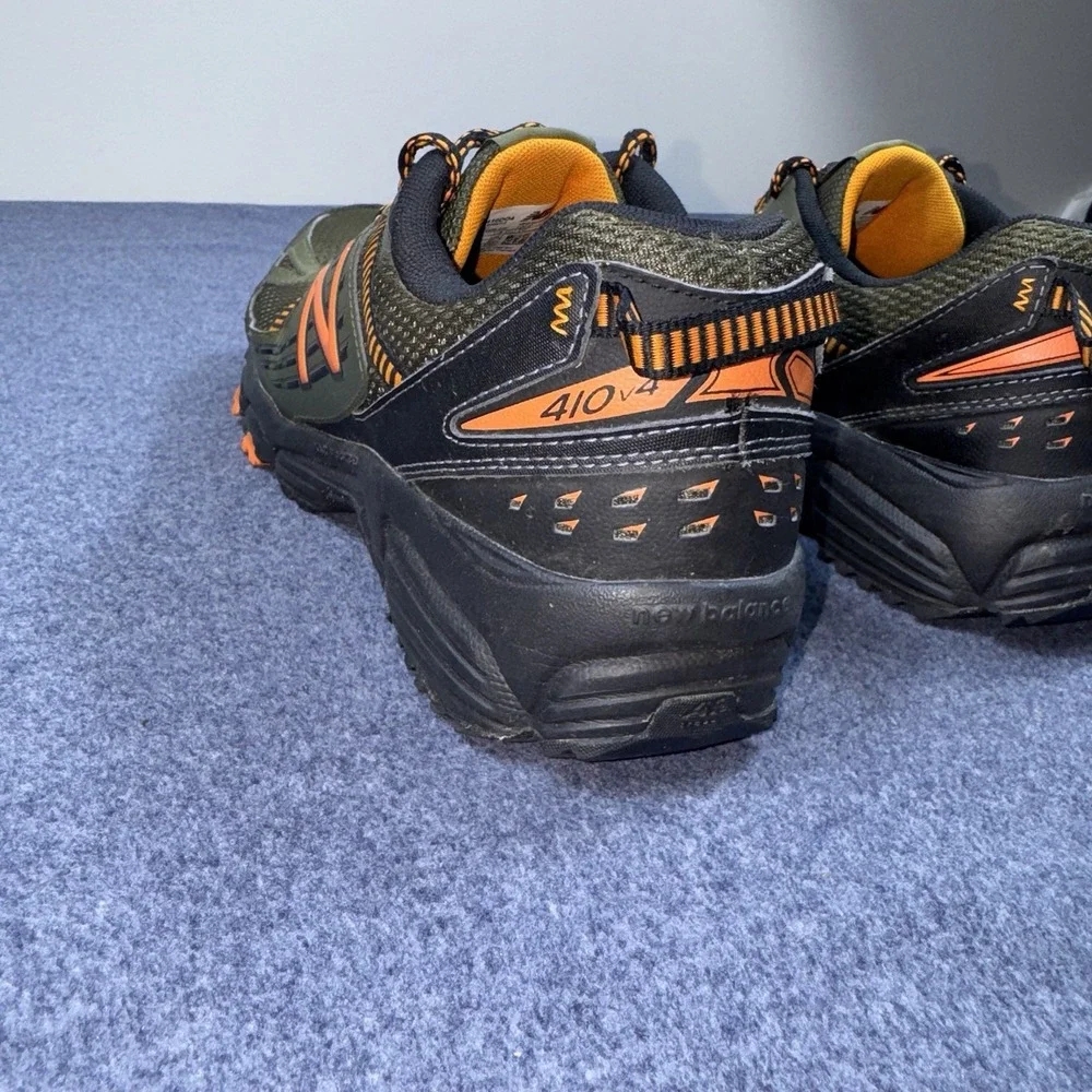 New Balance 410 V4 Mens Green Orange Trail Running Shoes Size 10 Breathable Mesh